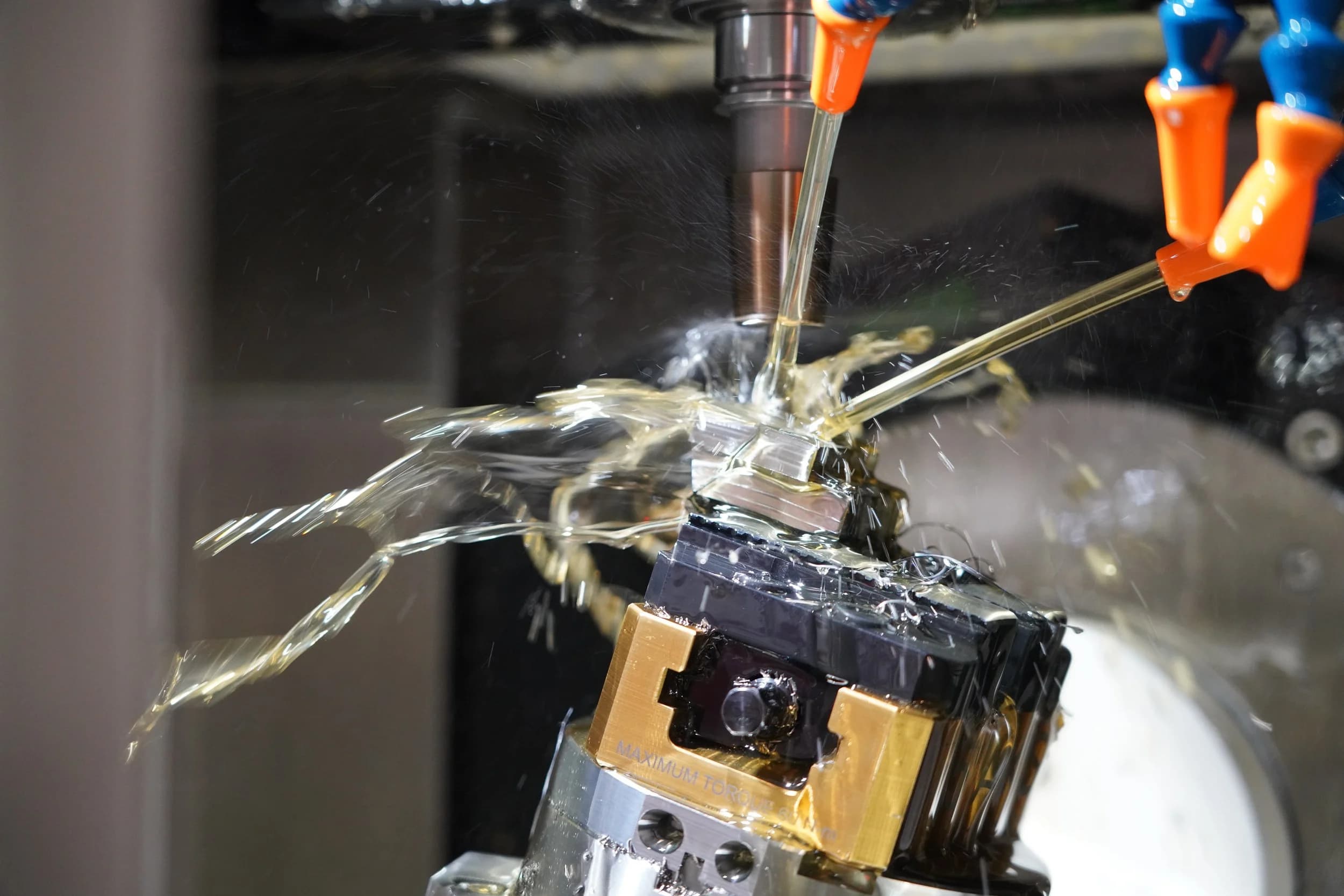 5-axis micro machining with high-pressure coolant